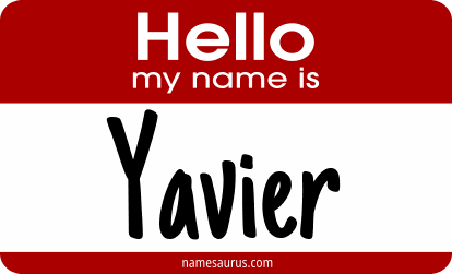 Hello my name is Yavier png download