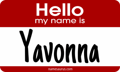 Hello my name is Yavonna png download