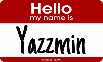 Hello my name is Yazzmin png download