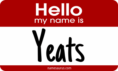 Hello my name is Yeats png download