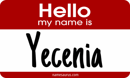 Hello my name is Yecenia png download
