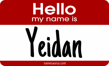 Hello my name is Yeidan png download