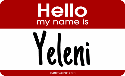 Hello my name is Yeleni png download