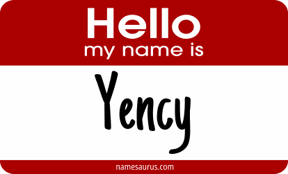Hello my name is Yency png download