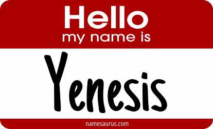 Hello my name is Yenesis png download