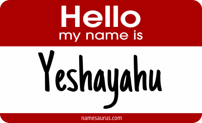 Hello my name is Yeshayahu png download