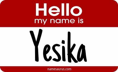 Hello my name is Yesika png download