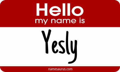 Hello my name is Yesly png download