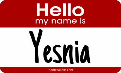 Hello my name is Yesnia png download