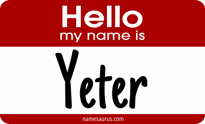 Hello my name is Yeter png download