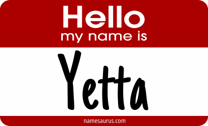 Hello my name is Yetta png download