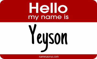 Hello my name is Yeyson png download