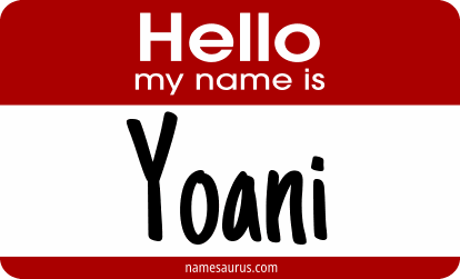 Hello my name is Yoani png download