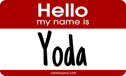 Hello my name is Yoda png download