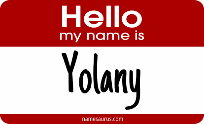 Hello my name is Yolany png download