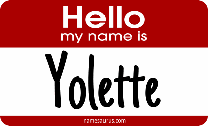 Hello my name is Yolette png download