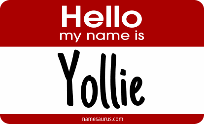 Hello my name is Yollie png download