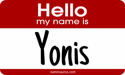 Hello my name is Yonis png download