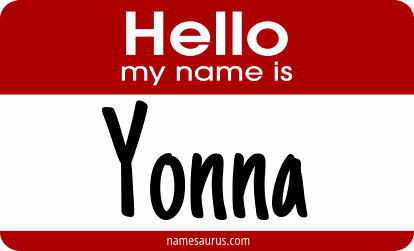 Hello my name is Yonna png download