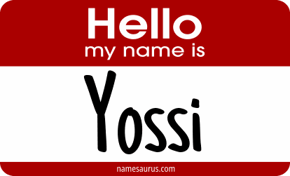 Hello my name is Yossi png download
