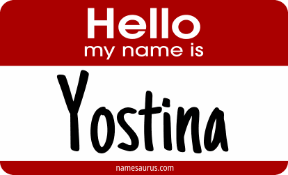 Hello my name is Yostina png download