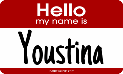 Hello my name is Youstina png download