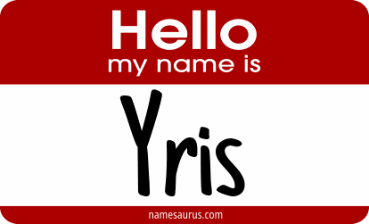 Hello my name is Yris png download