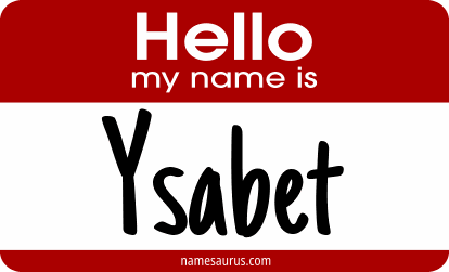 Hello my name is Ysabet png download
