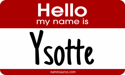 Hello my name is Ysotte png download
