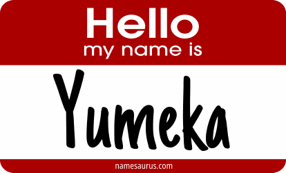 Hello my name is Yumeka png download