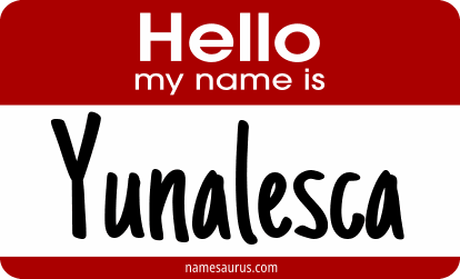 Hello my name is Yunalesca png download