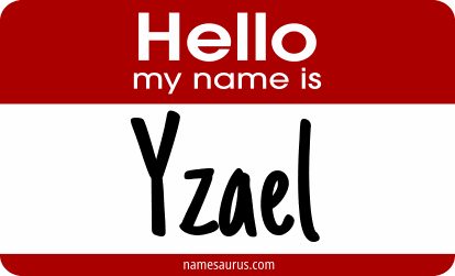 Hello my name is Yzael png download