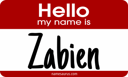 Hello my name is Zabien png download