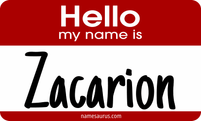 Hello my name is Zacarion png download