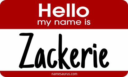 Hello my name is Zackerie png download