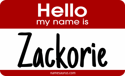 Hello my name is Zackorie png download