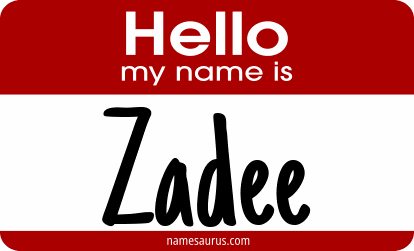 Hello my name is Zadee png download