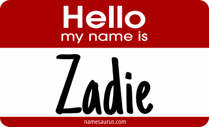 Hello my name is Zadie png download
