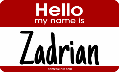 Hello my name is Zadrian png download
