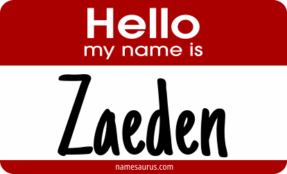 Hello my name is Zaeden png download