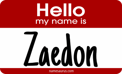 Hello my name is Zaedon png download