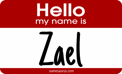 Hello my name is Zael png download