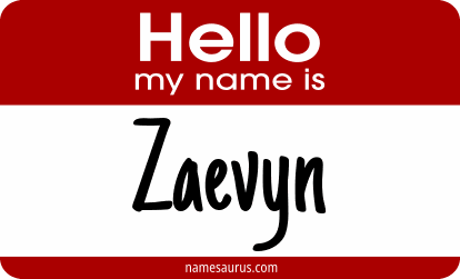 Hello my name is Zaevyn png download