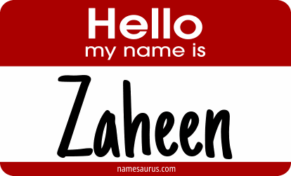 Hello my name is Zaheen png download