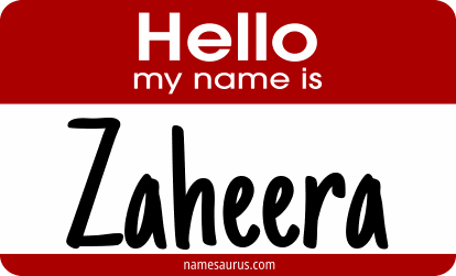 Hello my name is Zaheera png download