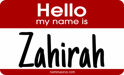 Hello my name is Zahirah png download