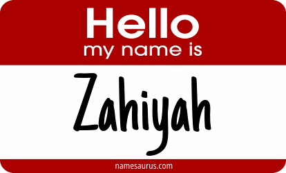 Hello my name is Zahiyah png download