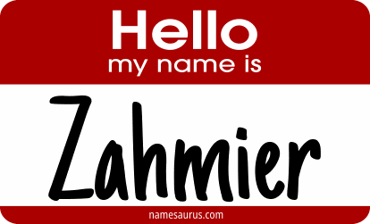 Hello my name is Zahmier png download