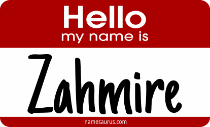 Hello my name is Zahmire png download