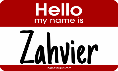 Hello my name is Zahvier png download